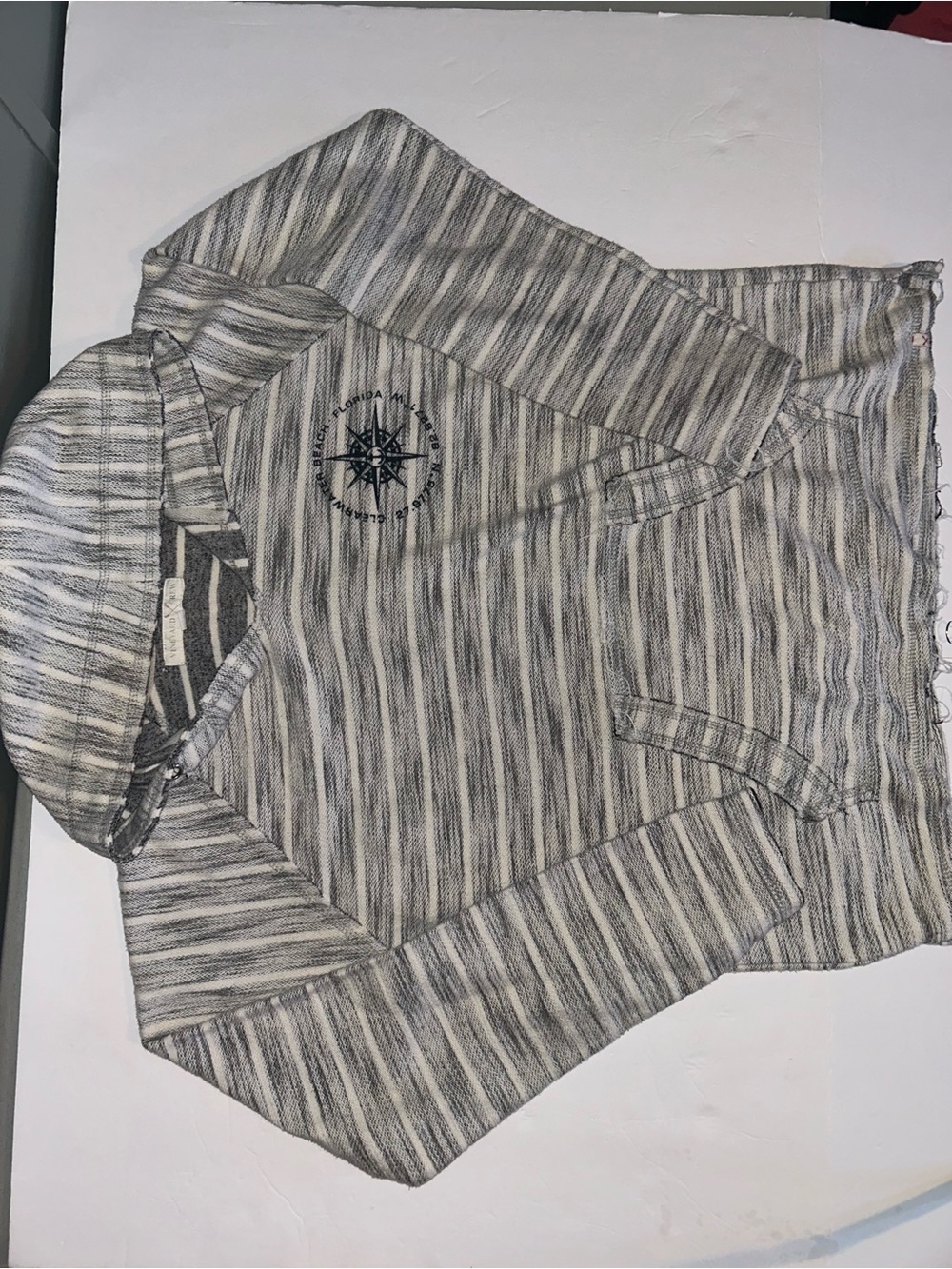 Men's Crewneck Striped Pullover Sweater - Gray
